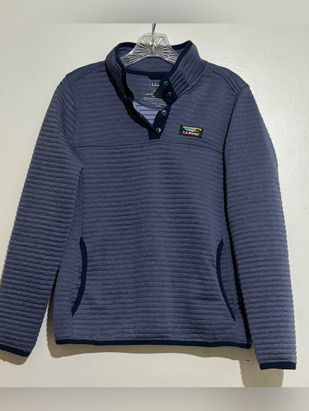 L.L. Bean AirLight Knit Snap Pullover Womens Size XS